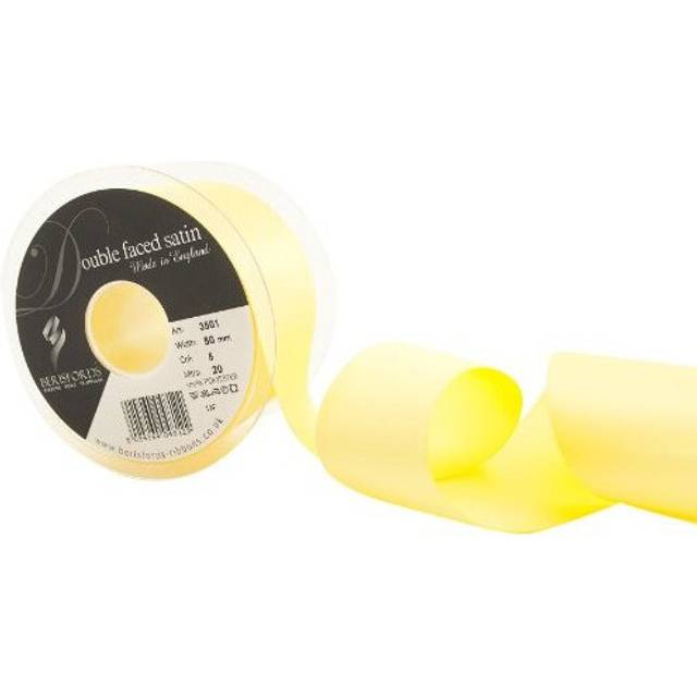 Berisfords Double Faced Satin Ribbon 5 Lemon