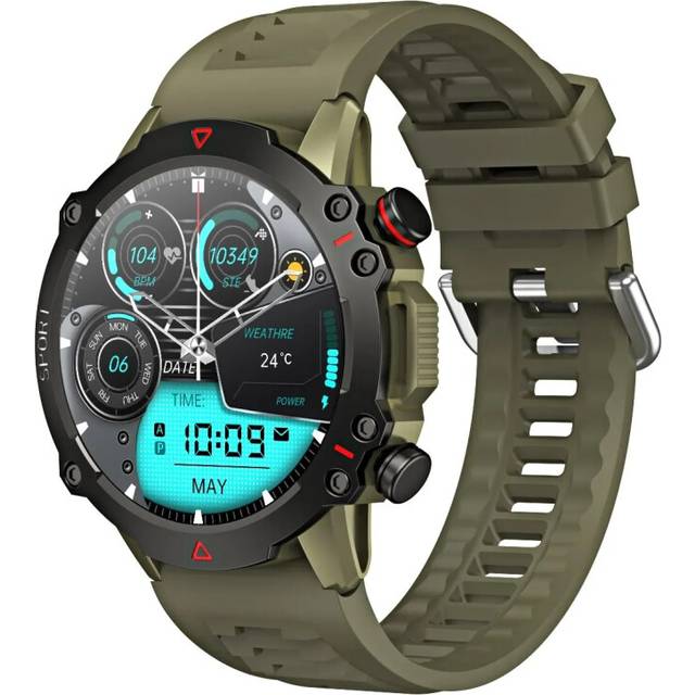 (green) FOBASE 1.43 AMOLED TF10 PRO Outdoor Rugged Military BT Call Smart Watch