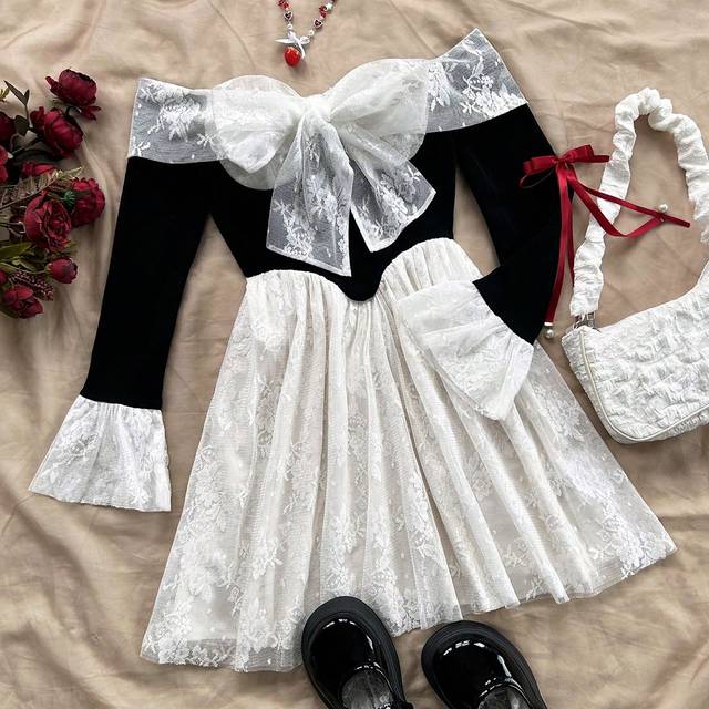 Soleia SHEIN WYWH Women&#39;s Autumn And Winter Graduation Season Back To School Season Back To School Clothes Fall Clothes Holiday Wear Babydoll Top Halloween C