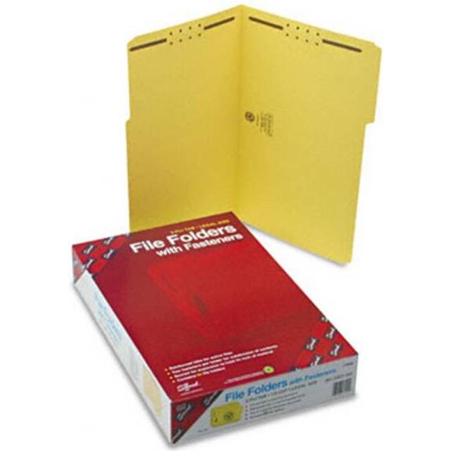 Smead  Folders  Two 2   Capacity Fasteners  1/3 Cut Assorted  Top Tab  Legal  YW  50/Box
