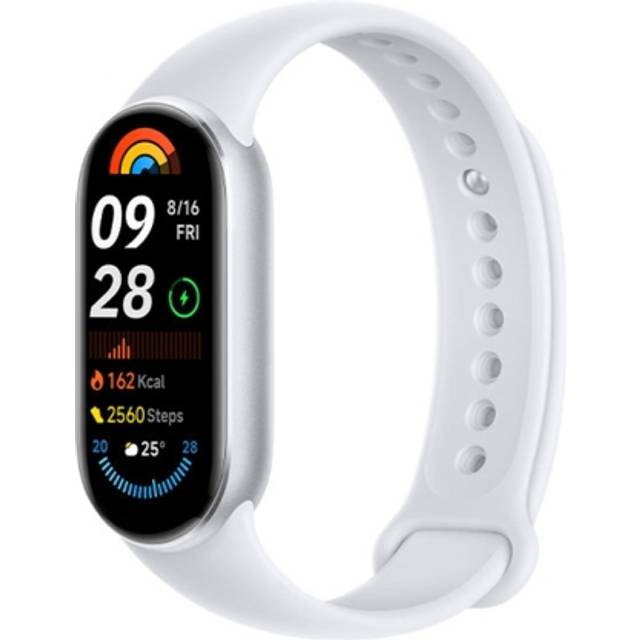 [HK Warehouse] Original Xiaomi Smart Band 9 Global 1.62 inch AMOLED Screen 5ATM Waterproof Smart Watch, Support Blood Oxygen / Heart Rate Monitor (Silver)