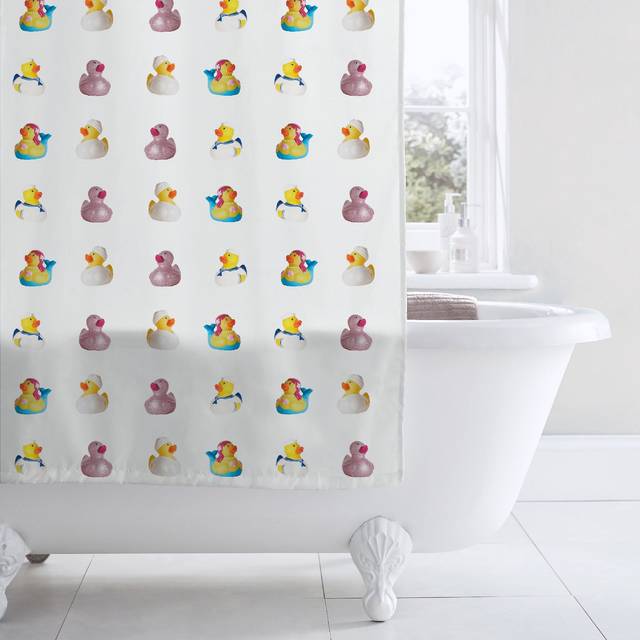 Rubber Ducks Shower Curtain - White