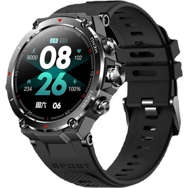 (Black) 2024 NEW GPS Smart Watch AMOLED Display 24h Health Monitor 5 ATM Long