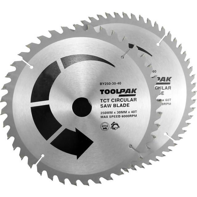 Toolpak TCT Circular Saw Blades 250 x 30mm T40/T60
