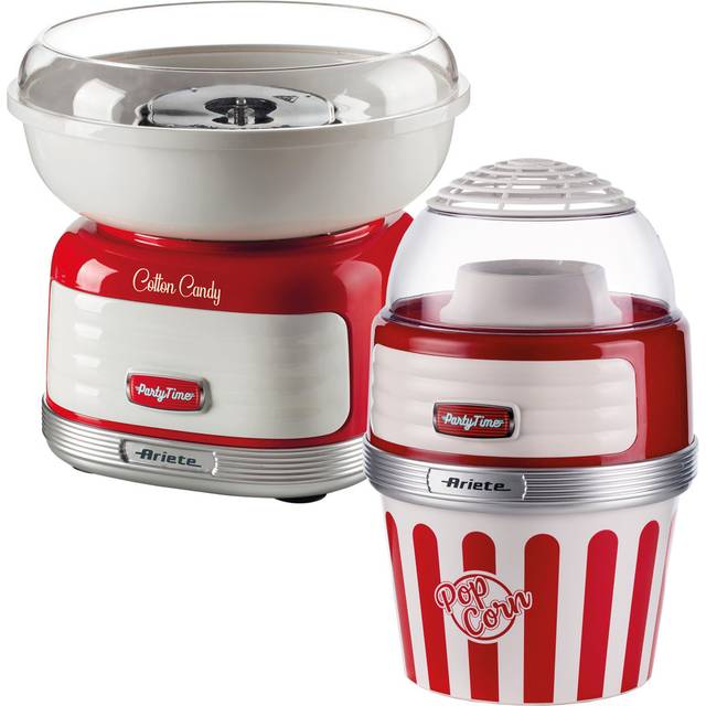 Ariete Party time Candy Floss and Popcorn Maker Pack, Red