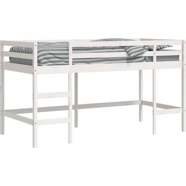 vidaXL Kids' Loft Bed without Mattress with Ladder White 90x200 cm