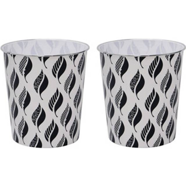 9 L Plastic Storage Bin - Black;White (9L)