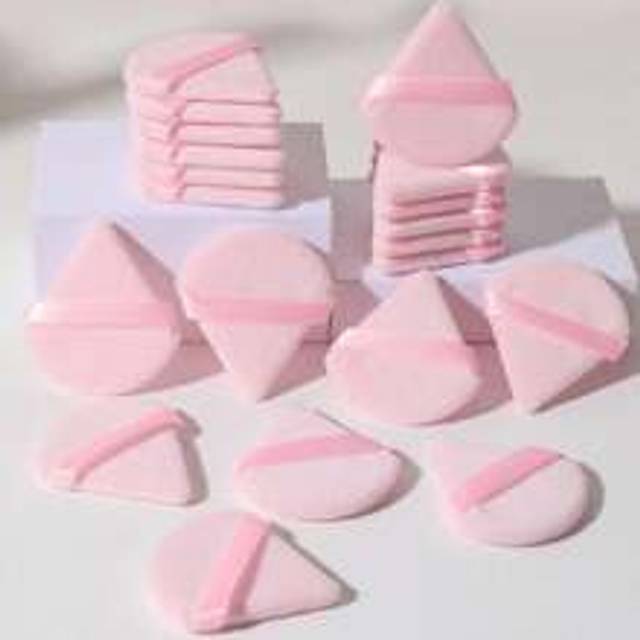 SHEIN 50pcs/20pcs/10pcs/5pcs/1pc Triangle Makeup Sponges, Reusable Multipurpose Makeup Tools Suitable For Foundation, Concealer, BB Cream, Sunscreen, Cushio