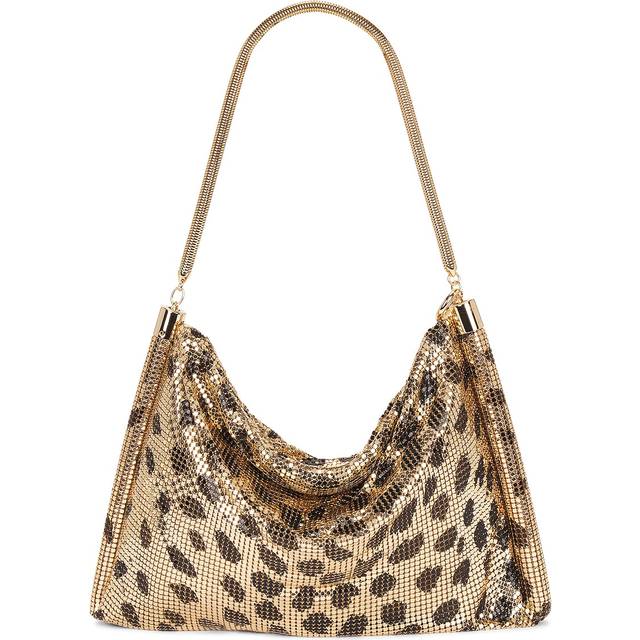 RABANNE Chainmail Bag in Brown & Black Guepard - Metallic Neutral. Size all. (all)