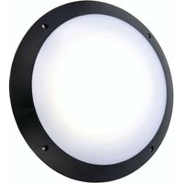 Saxby Lighting - Saxby Seran Microwave - Integrated led Outdoor Microwave Wall Light Matt Black Textured, Opal IP65