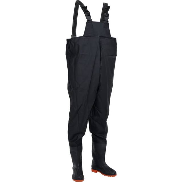 vidaXL Chest Waders with Boots Black Size 46