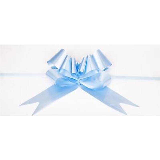 Shatchi - 10 Pcs 50mm Pale Blue Pullbow Ribbon Gift Wrapping