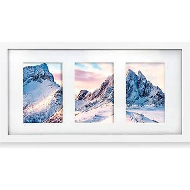Innoteck Essentials 3 In 1 Matt Wooden Photo Frame - White., White