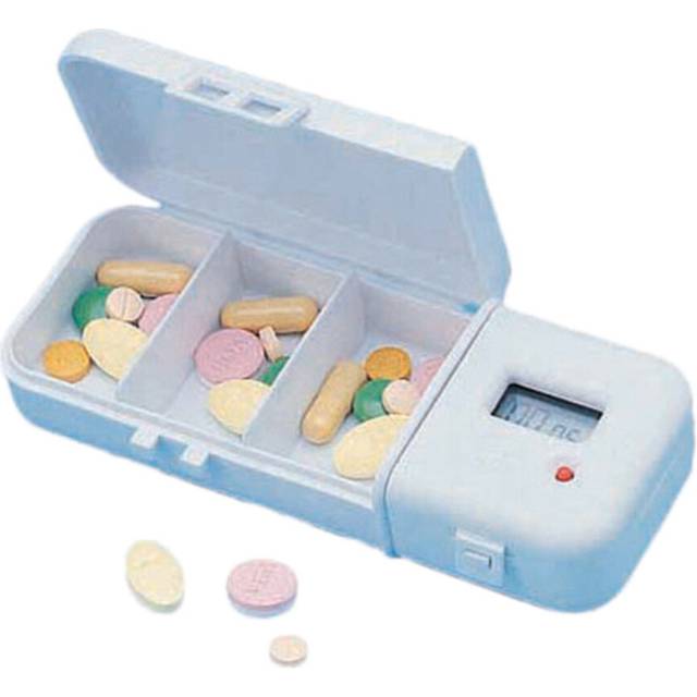 Automatic Pill Reminder with Electronic Timer - 3 Compartments Battery Operated