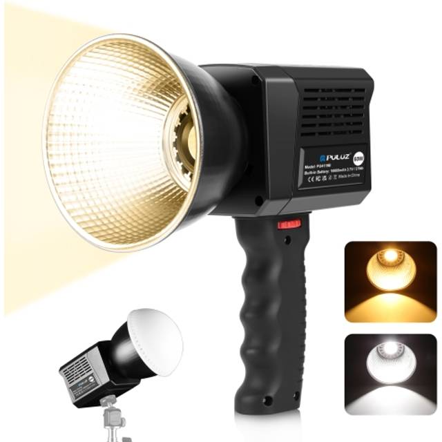 PULUZ 60W Studio Video Light 2500K-6500K Dual Color Temperature Professional Photography Fill Light (Black)