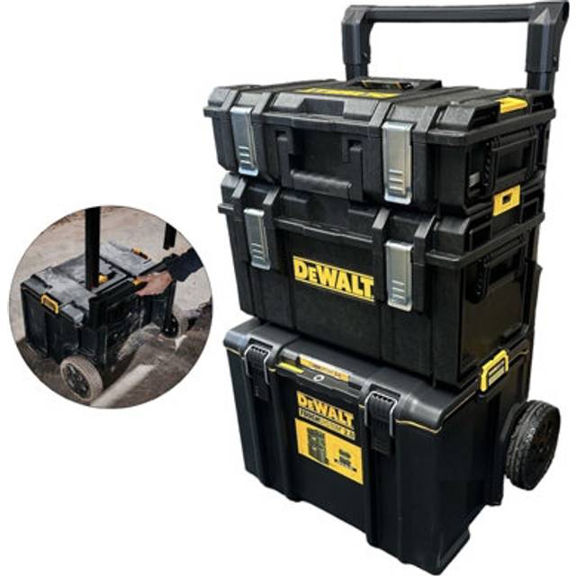 Dewalt DS450 Toughsystem Rolling Mobile Tool Storage Box Trolley + DS300 + DS150