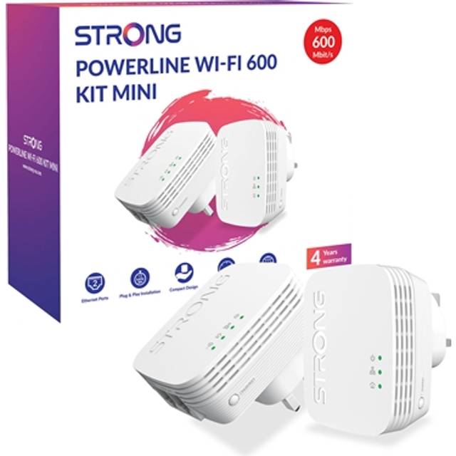 Strong 600mbps mini wifi powerline ethernet home plug gaming tv adapter kit
