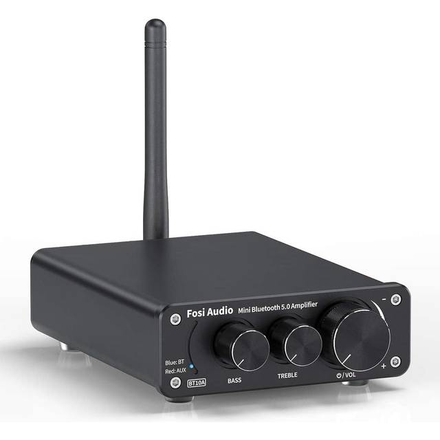 Fosi Audio BT10A Bluetooth 5.0 Stereo Audio Amplifier Receiver 2 Channel Class D Mini Hi-Fi Integrated Amp för passiva hemhögtalare 50W x 2 TPA3116