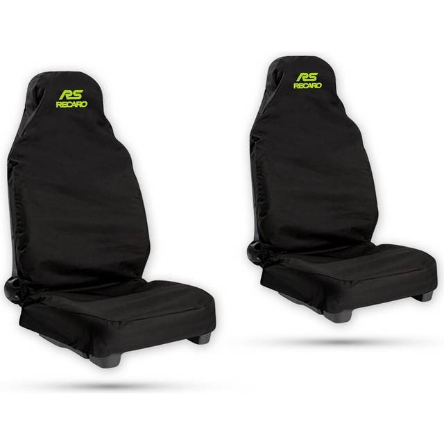 For ford focus rs mk2 mk3 1+1 recaro bucket seat cover lime green logo