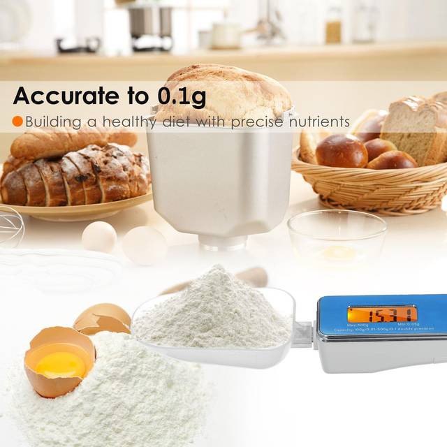 Digital Spoon Scale Electronic Measuring Spoon Scale Household Kitchen Spoon Scale Food Scale with red