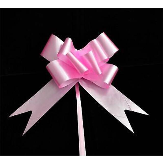 10 Pcs 50mm Light Pink Pullbow Ribbon Gift Wrapping