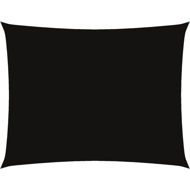 Solsegel oxfordtyg rektangulärt 6x7 m svart