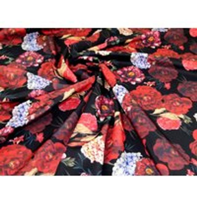 Deadstock Scuba Stretch Knit Fabric Black