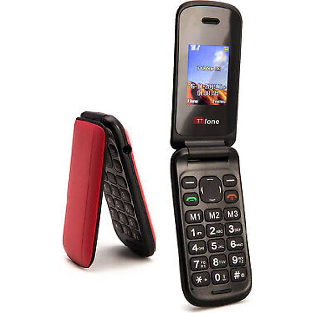 Ttfone tt140 cheapest flip mobile phone red - vodafone payg with £10 credit