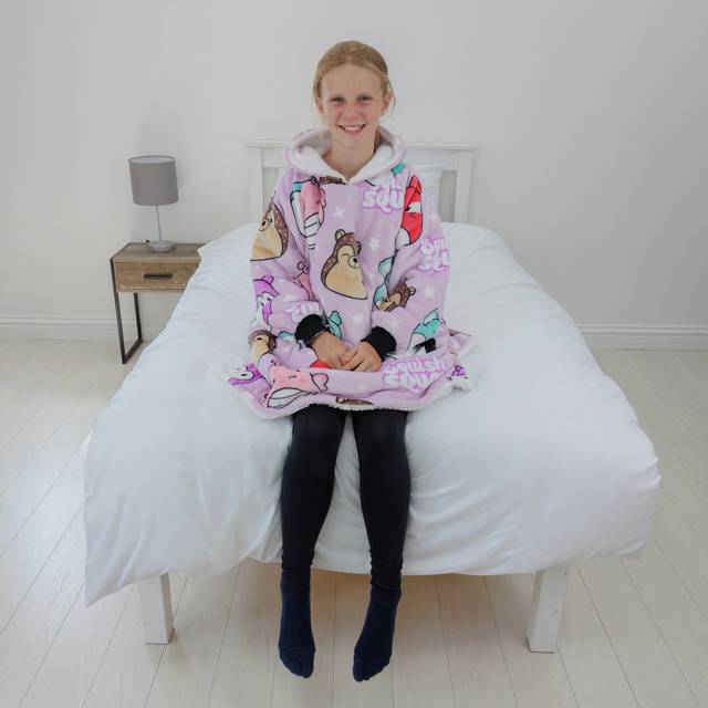 Squishmallows Hugzee Oversized Fleece Hooded Blanket