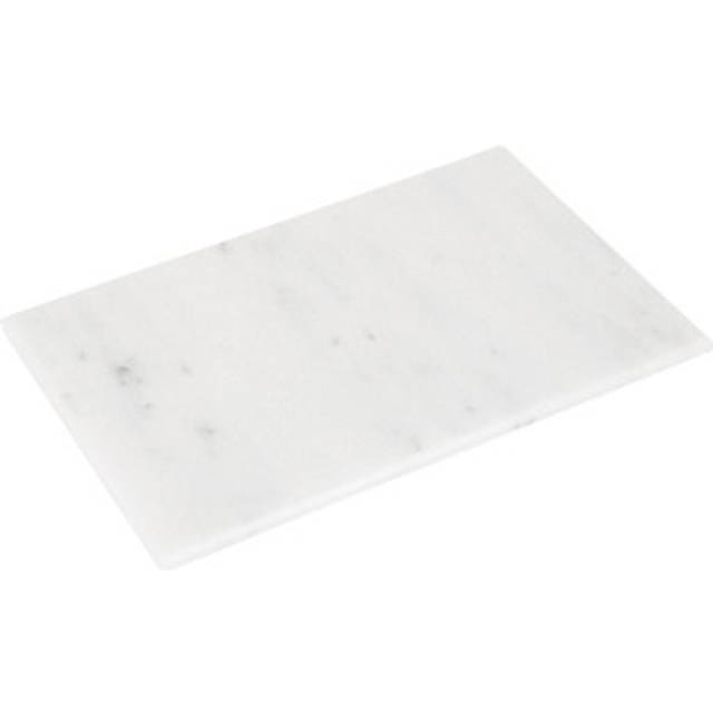 Rectangle Marble Placemat / Platter / Chopping Board - 30cm x 20cm - White