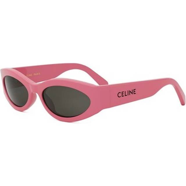 Celine Smoke Oval Ladies Sunglasses CL40288I 74A 56 - Pink (OS)