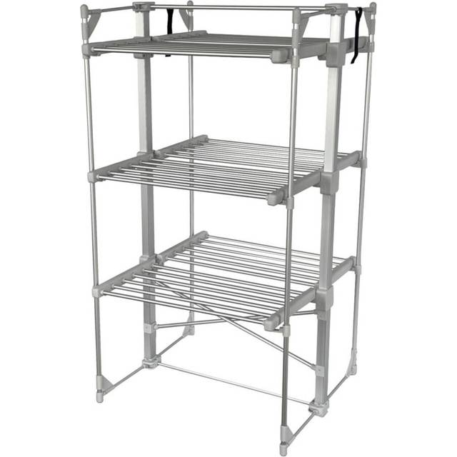 Oypla 3 Tier Electrical Heated Folding Clothes Horse Airer Dryer with 36 Heated Rails
