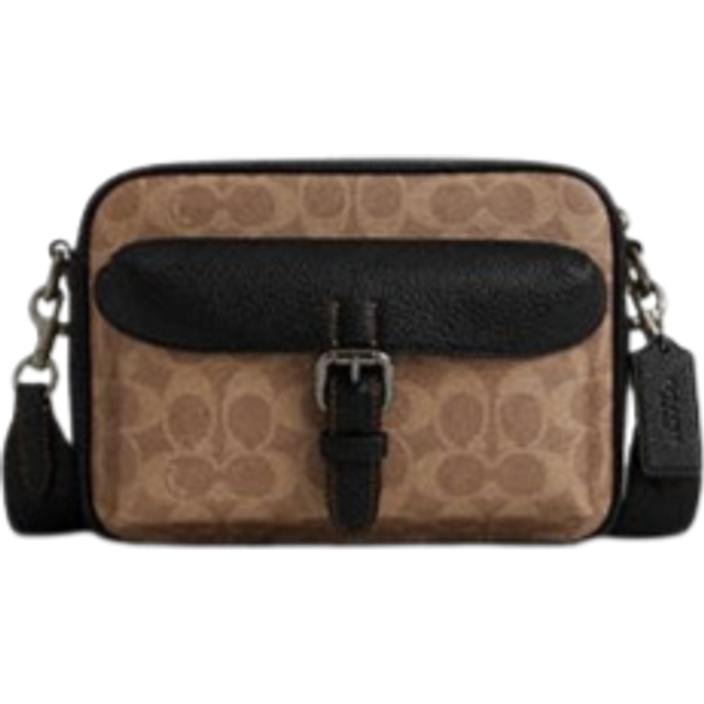 Coach Mens Warner Crossbody in Signature - Brown - One Size