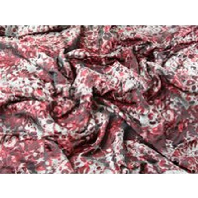 Deadstock Woven Brocade Fabric Red