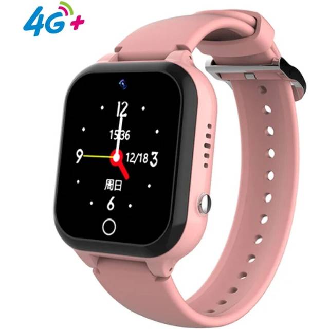 (Pink) C80 Smart Watch for Kids SIM Card 4G Call Video Intelligent Bracelet Voice