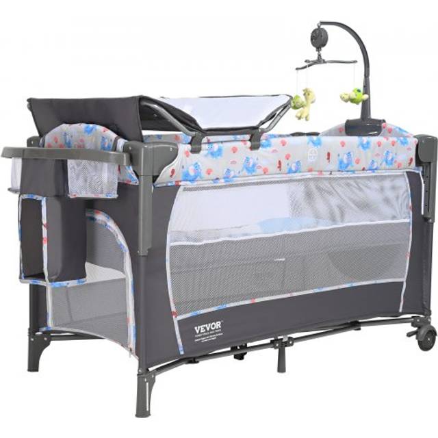 VEVOR Baby Bassinet Bedside Crib 77 lbs Load Capacity Foldable Bedside Sleeper
