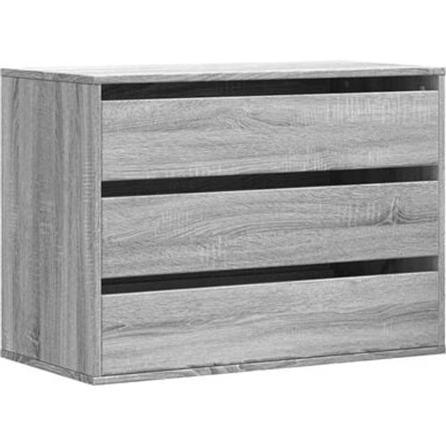 vidaXL Corner Chest of Drawers Grey Sonoma 80x41x58 cm Engineered Wood