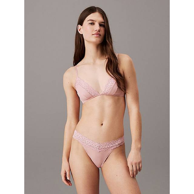 Triangle Bra - Soft Stretch Lace - Pink - XL