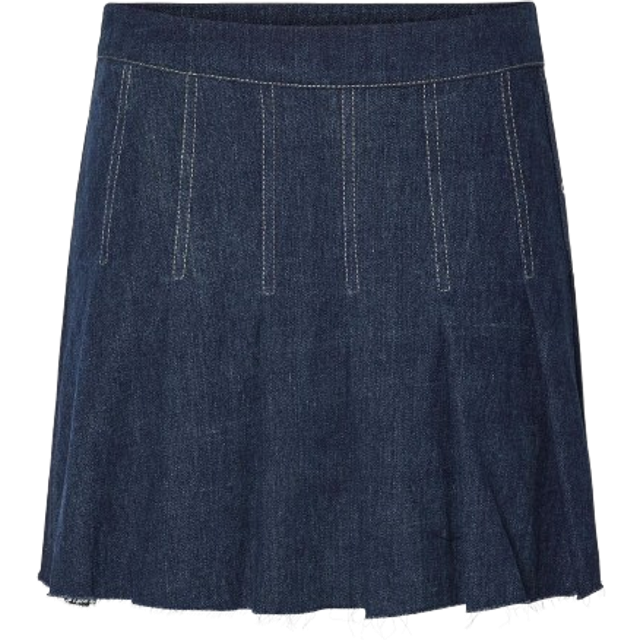 Pieces Fabia Denim Skirt - Dark Blue Denim