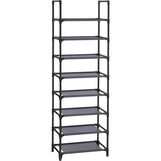 Grey Shoe Organiser Rack with 8 Shelves