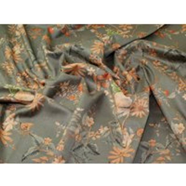 Deadstock Suede Scuba Stretch Knit Fabric Grey & Rust