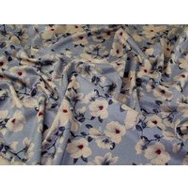 Deadstock Suede Scuba Stretch Knit Fabric Blue