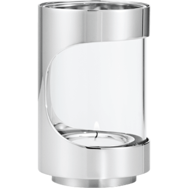 Georg Jensen Chrome contours hurricane lantern 12 cm Stainless steel