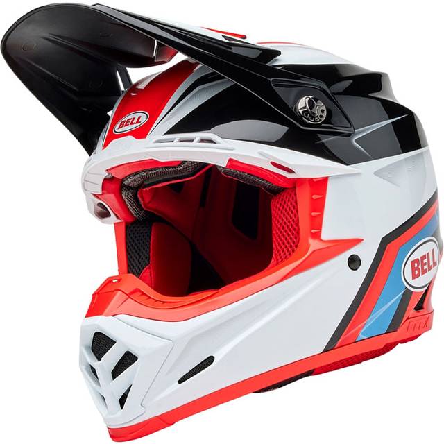 Bell Moto-9S Flex Merchant, motocross helmet , color: White/Black/Red , size: L