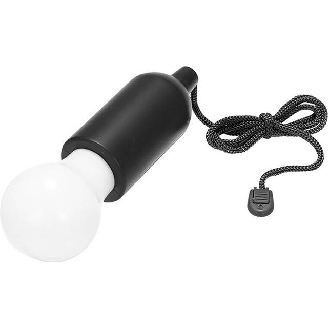 (Black) Camping Outdoor Lamp Led Pull Cord Bulb Light Campsite Illumination Portable