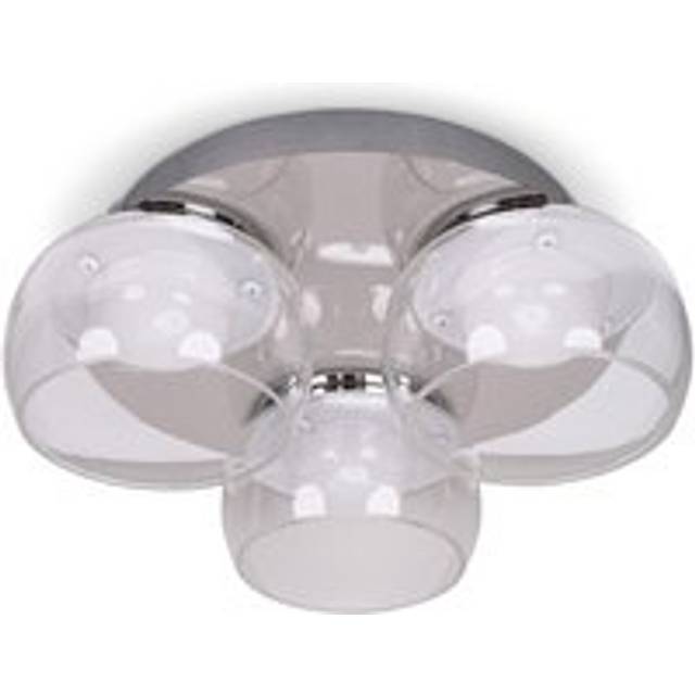 Alissa IP44 Rated Bathroom 3 Way Glass Integrated led Flush Ceiling Light