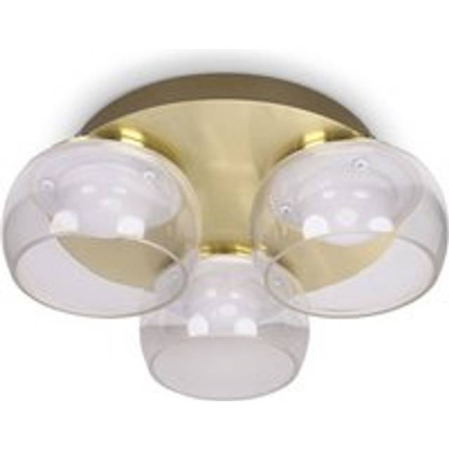 Alissa IP44 Rated Bathroom 3 Way Glass Integrated led Flush Ceiling Light