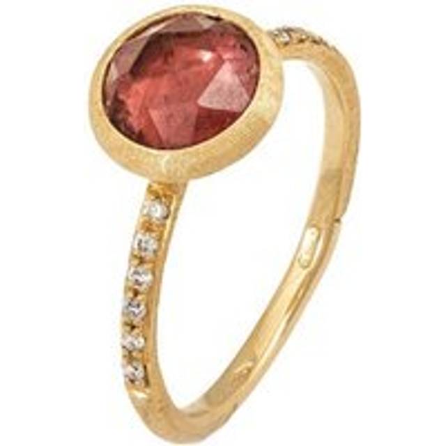 Marco Bicego Jaipur 18ct Yellow Gold Pink Tourmaline 0.09ct Diamond Ring - P