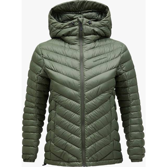 Frost Down Hood Jacket W Pine Needle (XS) - Grön (XS)