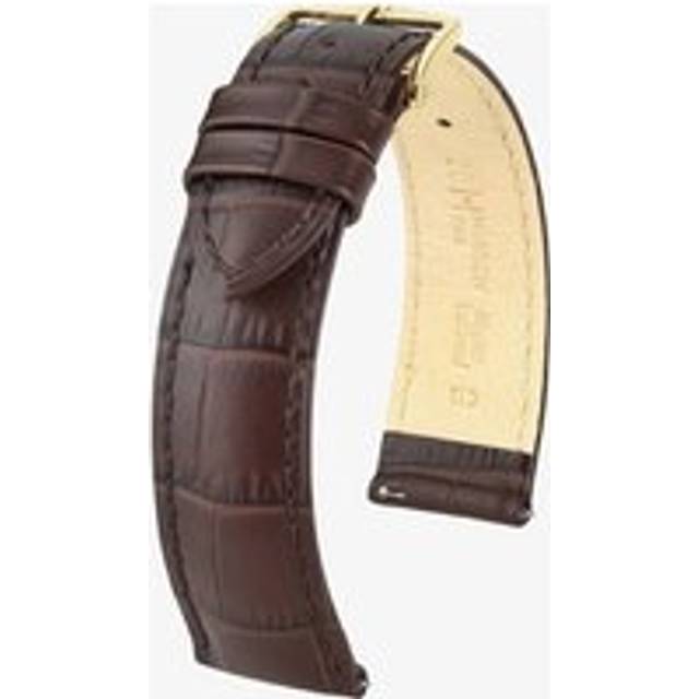 HIRSCH Duke 12mm Medium Brown Leather Watch Strap 01028110-1-12
